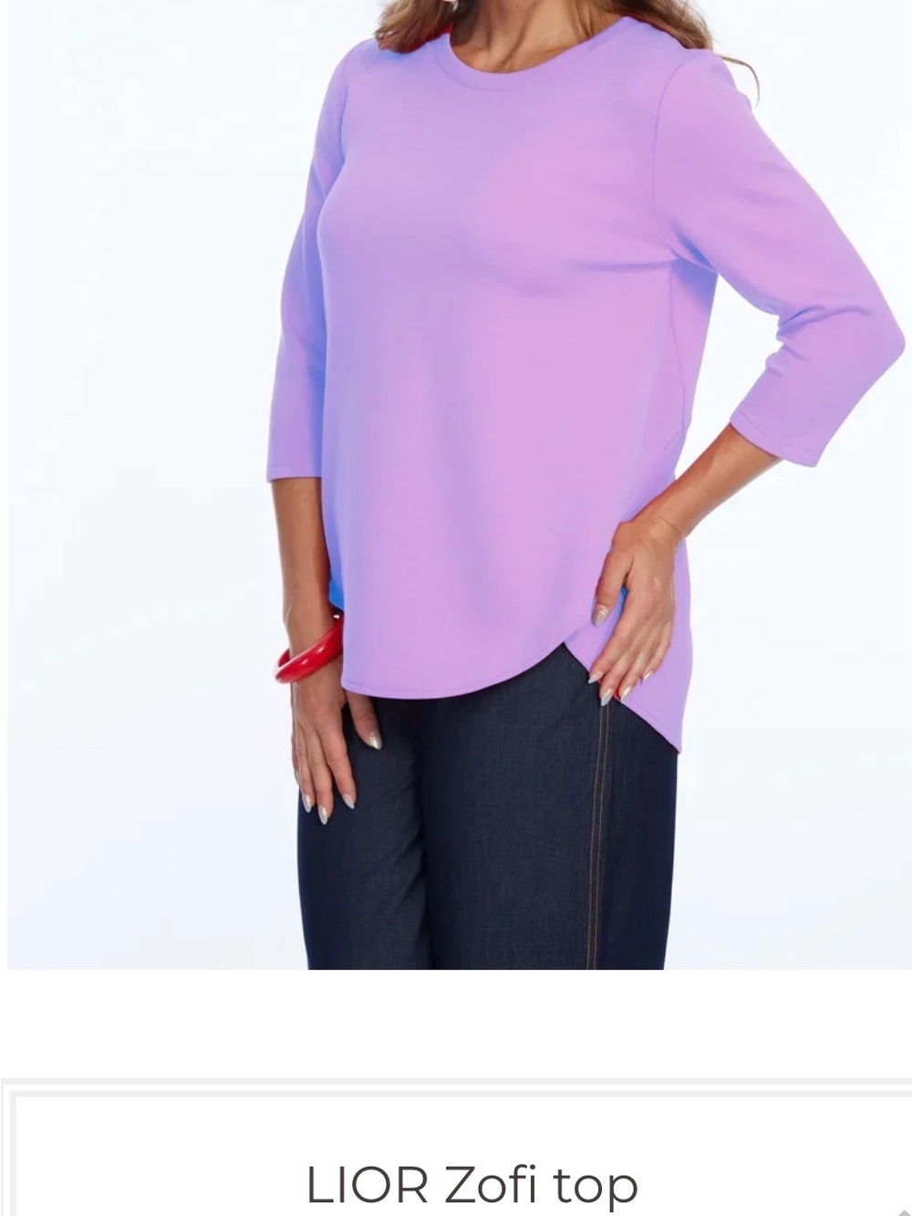 LIOR PARIS “Zofi”  Women's Lilac Crewneck Top Size: XL NWOT.